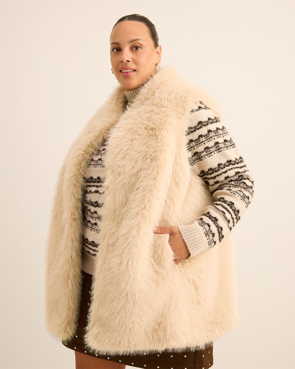 Long Faux-Fur Vest