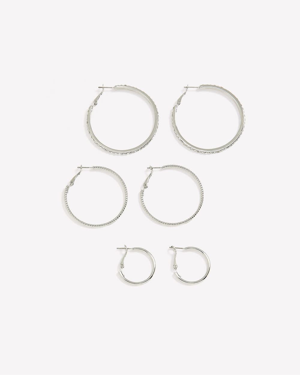 Anneaux d'oreilles assortis, ens. de 3