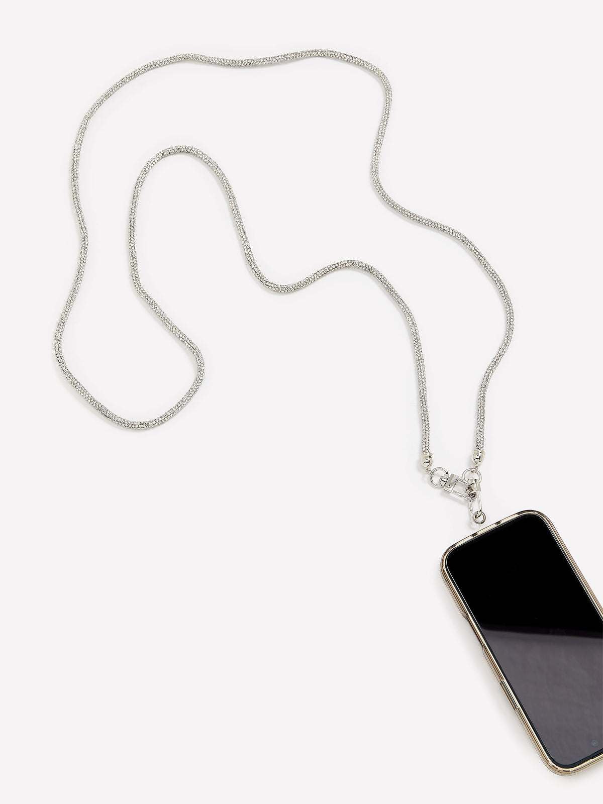 Silver Crossbody Phone Chain