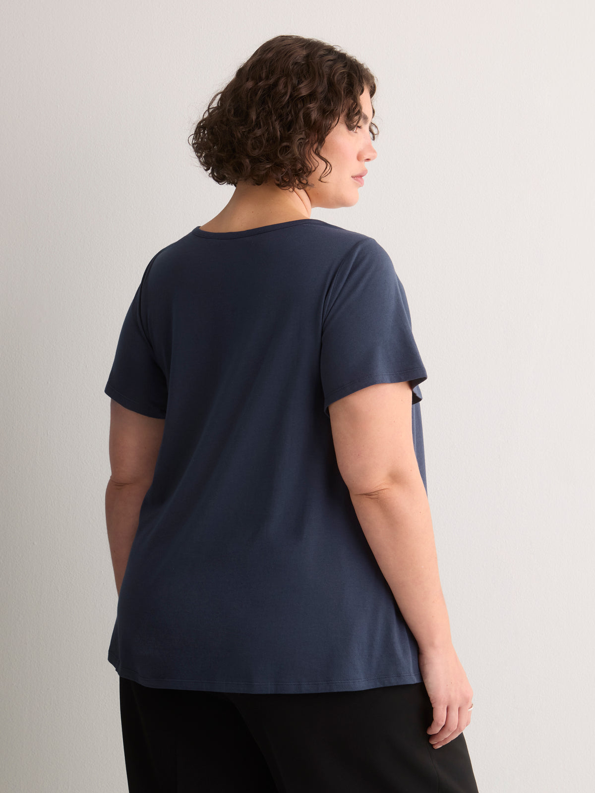 Slight Swing Top with Embroidered Yoke