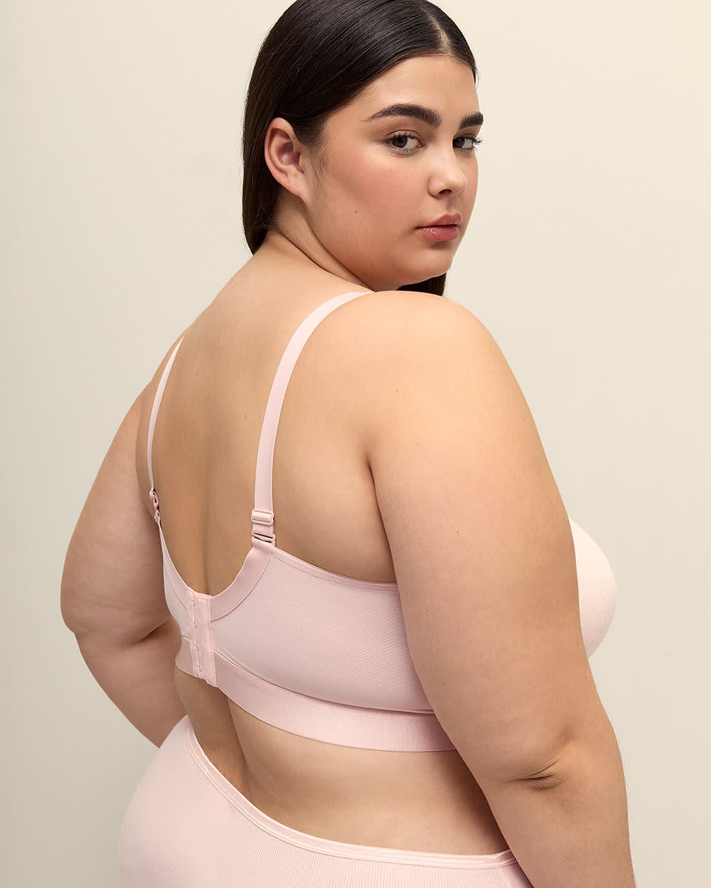 Soutien-gorge de détente rembourré rose, sans armatures - Déesse Collection