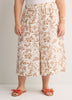 Cotton Pull-On Culotte Pant