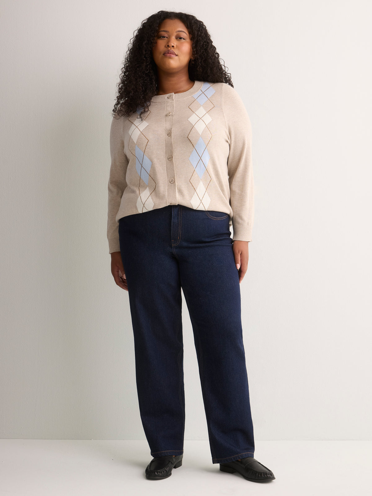 Straight-Leg Mid-Rise Classic Denim Pant - Addition Elle