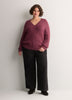 Loose Lurex V-Neck Sweater