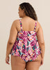 Printed Bandeau Tankini with Removable Straps