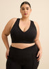 Haut sport court noir à encolure en V - Active Zone