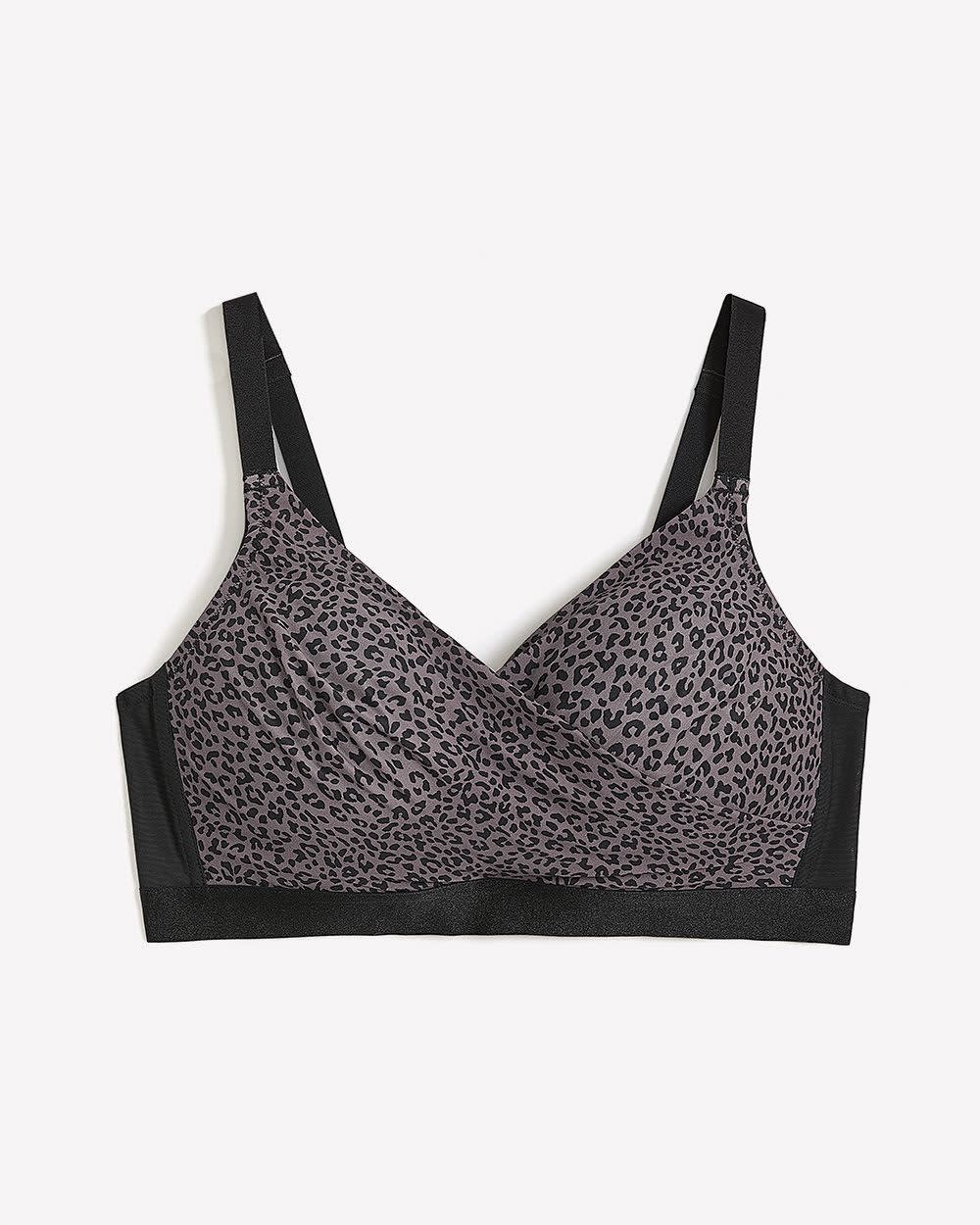 Cheetah-Print Wireless Padded T-Shirt Bra - Déesse Collection