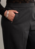 Charcoal Pinstripe Pull-On Wide-Leg Pant, Essential Pant