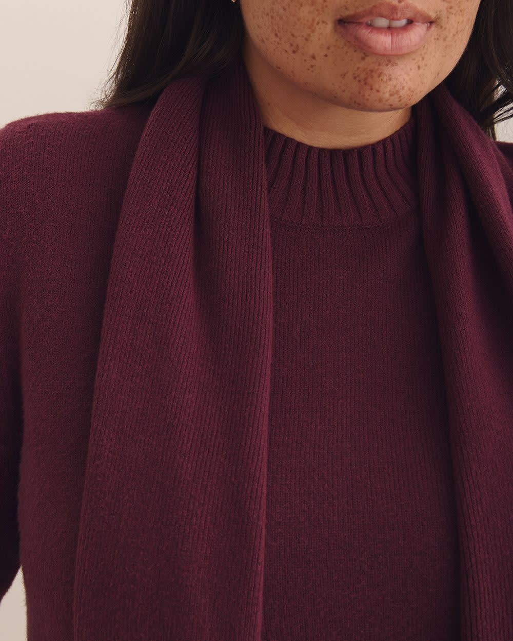 Pull avec foulard, tissu responsable - Addition Elle