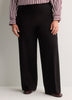 Petite, Black Ponte de Roma Wide-Leg Pant, Essential Pant