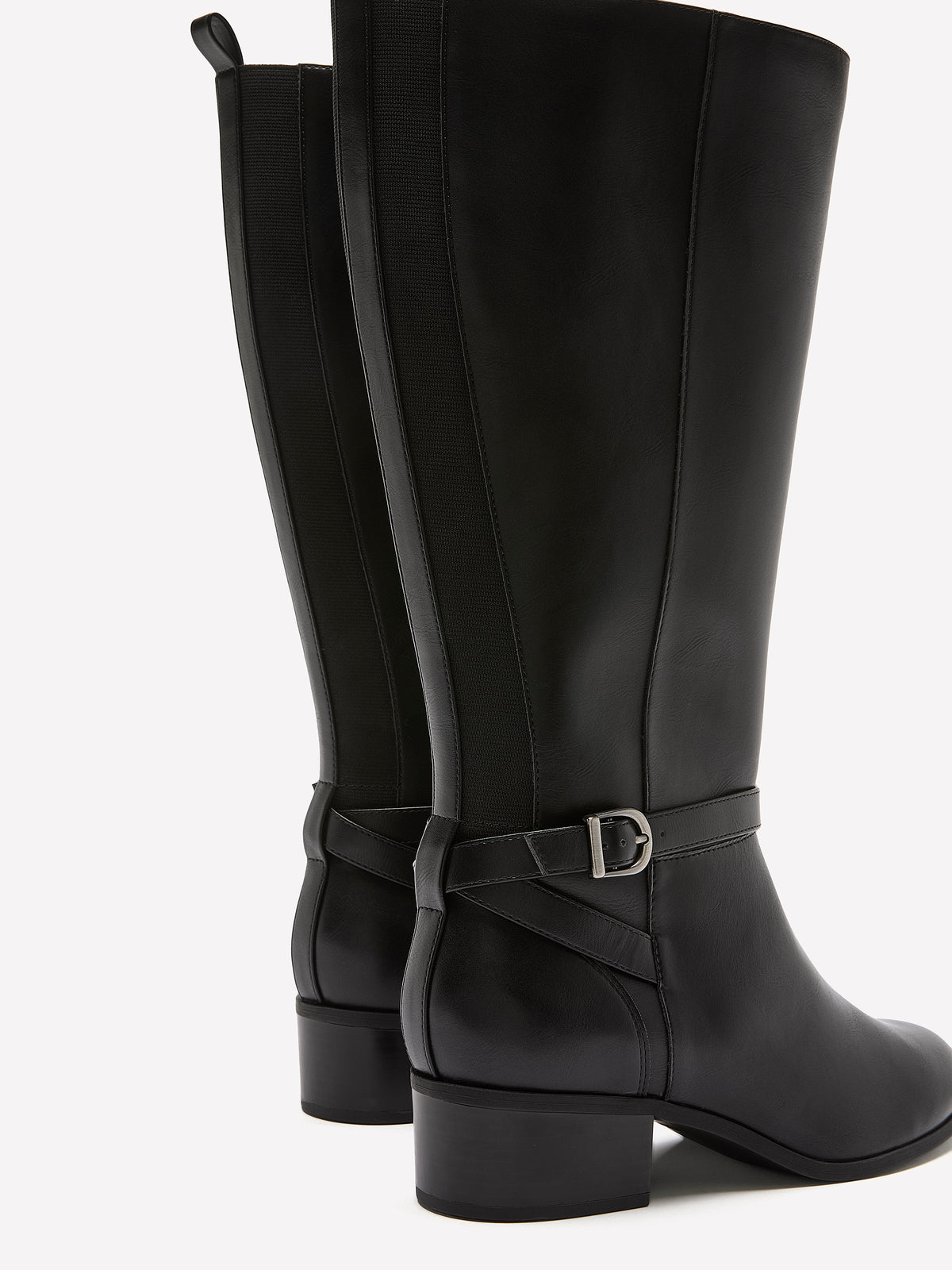 Wide Width, Diona Tall Faux-Leather Boot with Ankle Harness