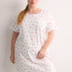 White Strawberry-Print Short-Sleeve Sleepshirt - ti Voglio