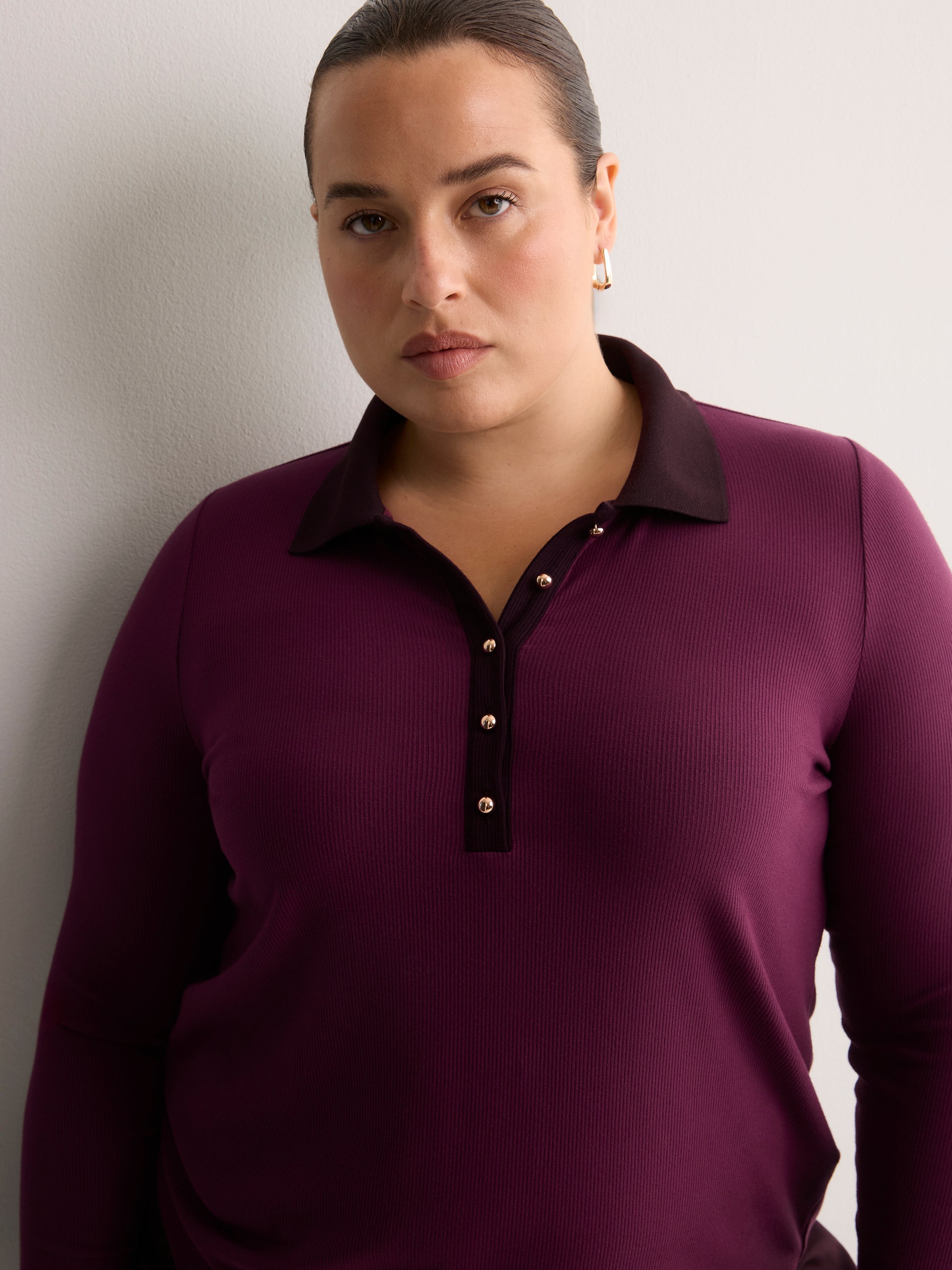 Responsible, Straight-Fit Long-Sleeve Ribbed Knit Polo Shirt