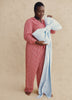 Red Gingham Buttoned Down Shirt and Straight Pant Pyjama Set - tiVOGLIO