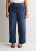 Petite, Curvy-Fit Mid-Rise Wide-Leg Jean - d/C jeans