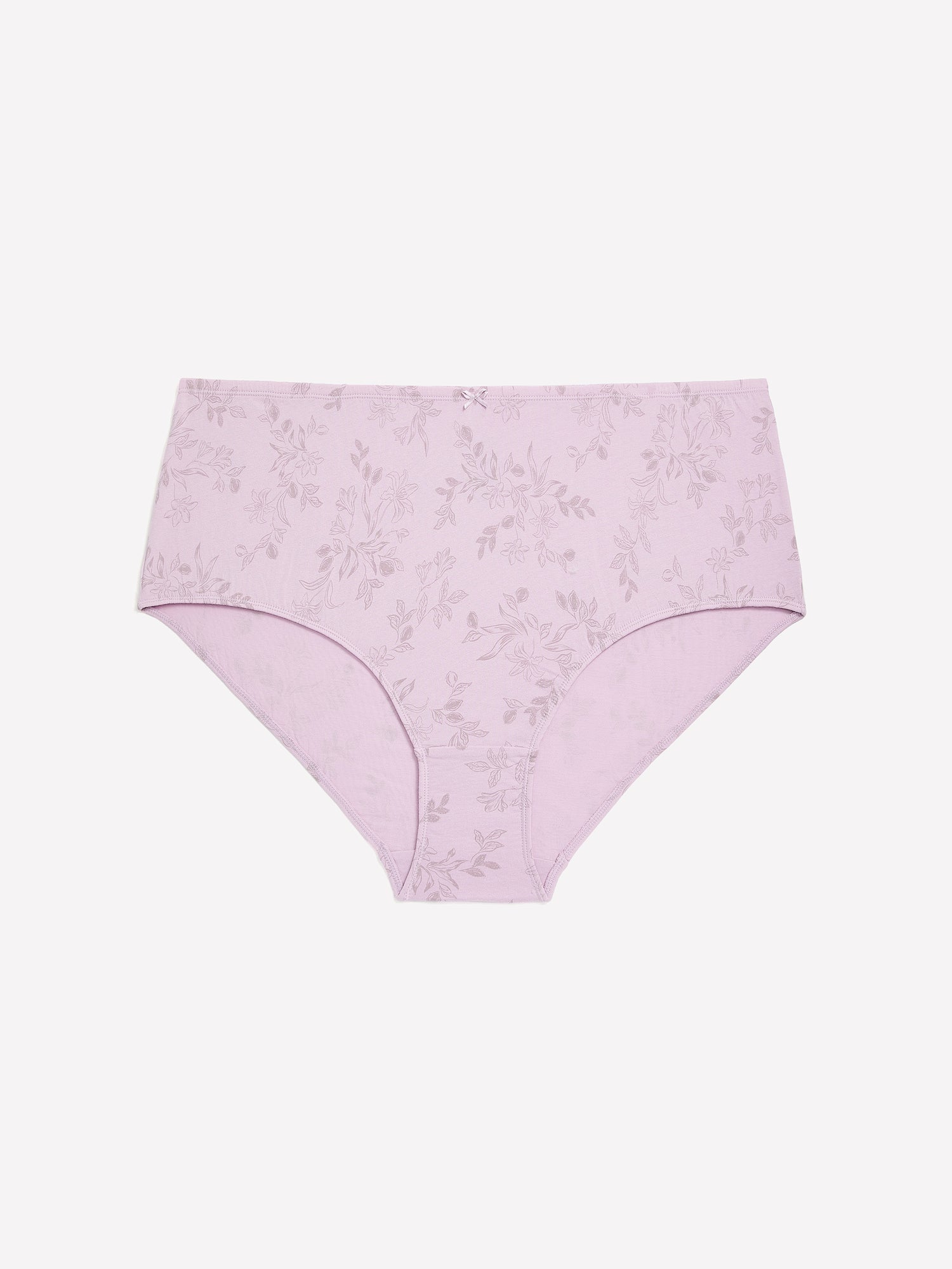 Lavender Floral Cotton Full Brief - ti Voglio