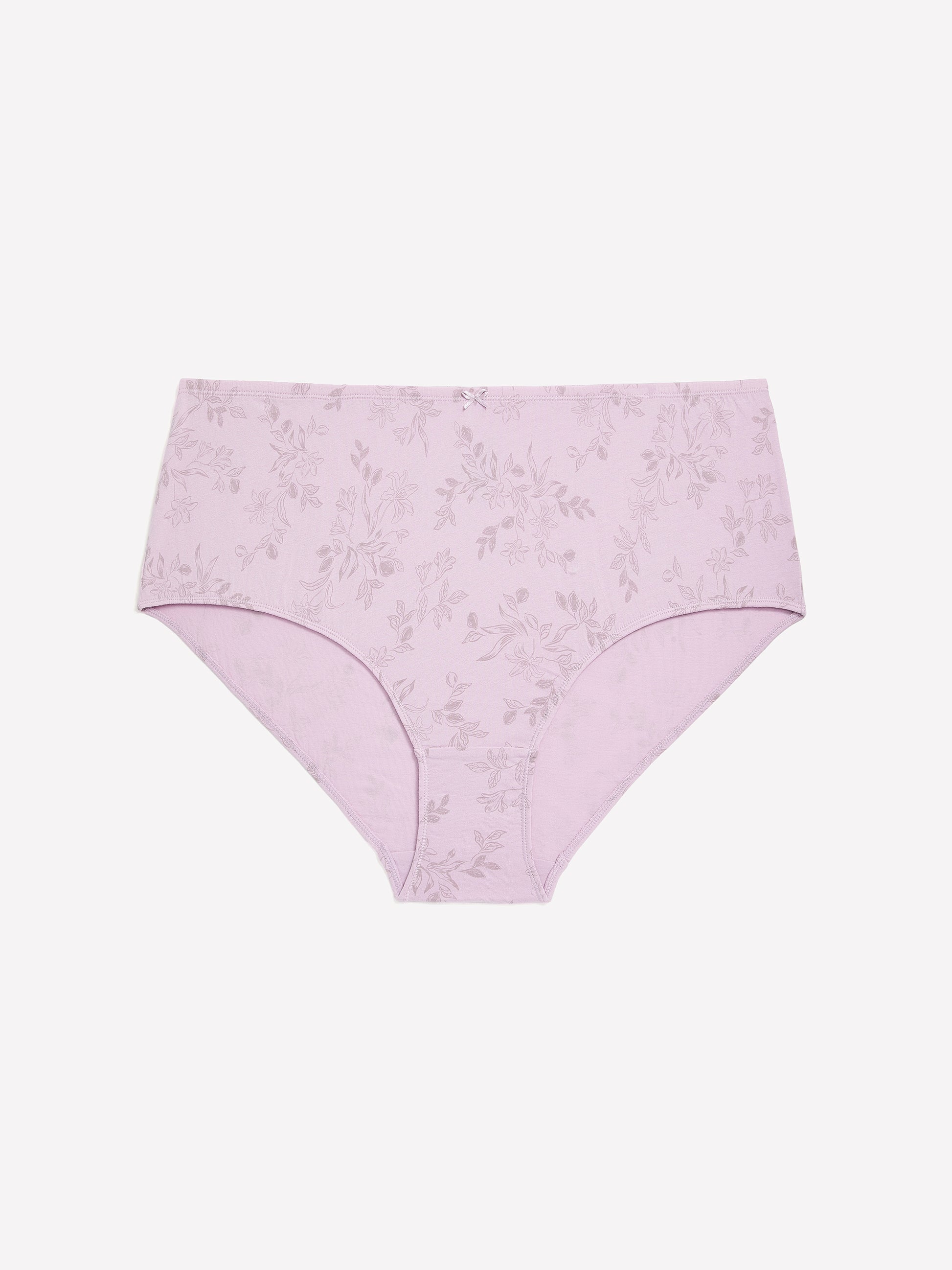 Lavender Floral Cotton Full Brief - ti Voglio
