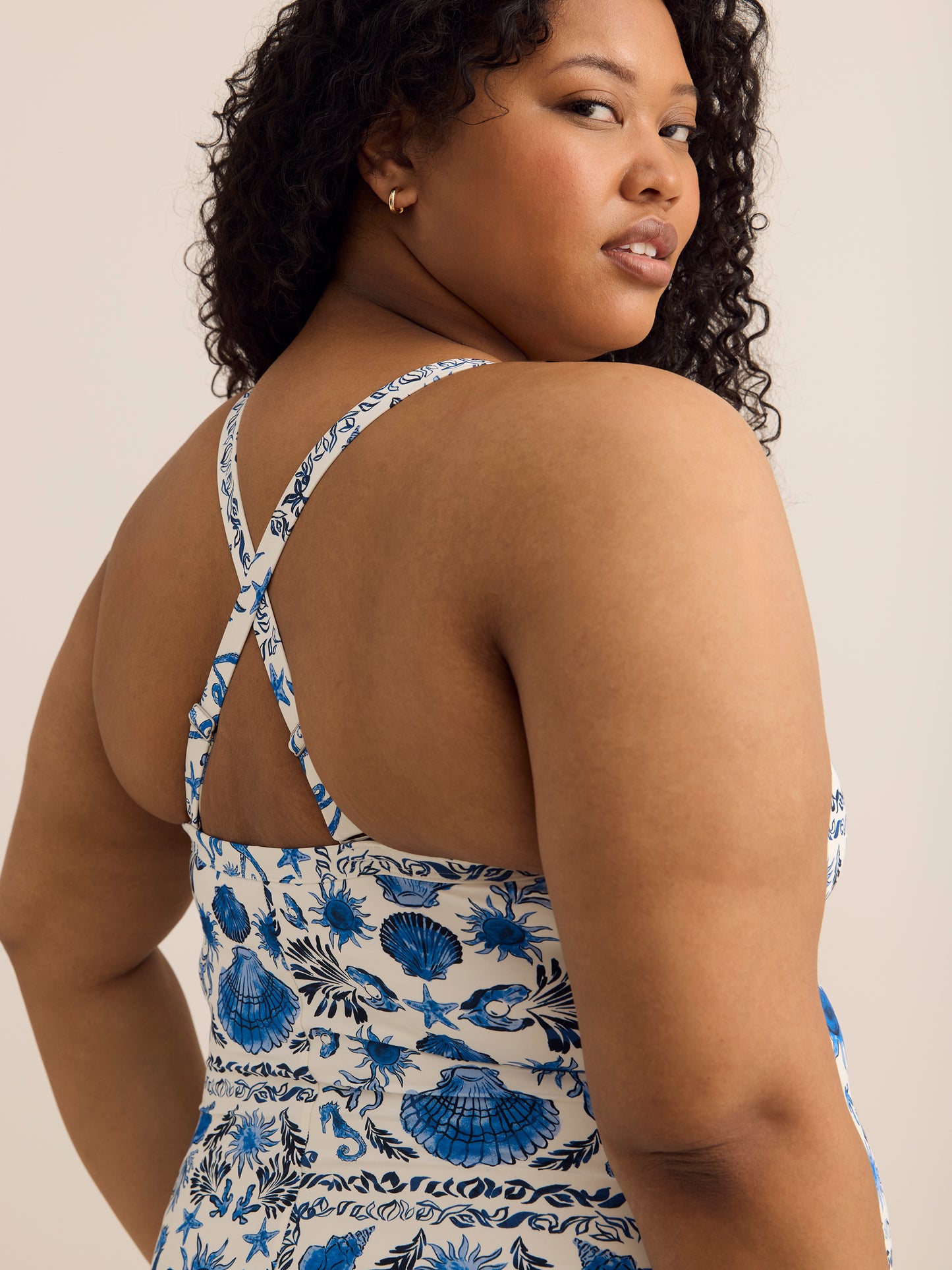 Printed One-Piece Swimsuit