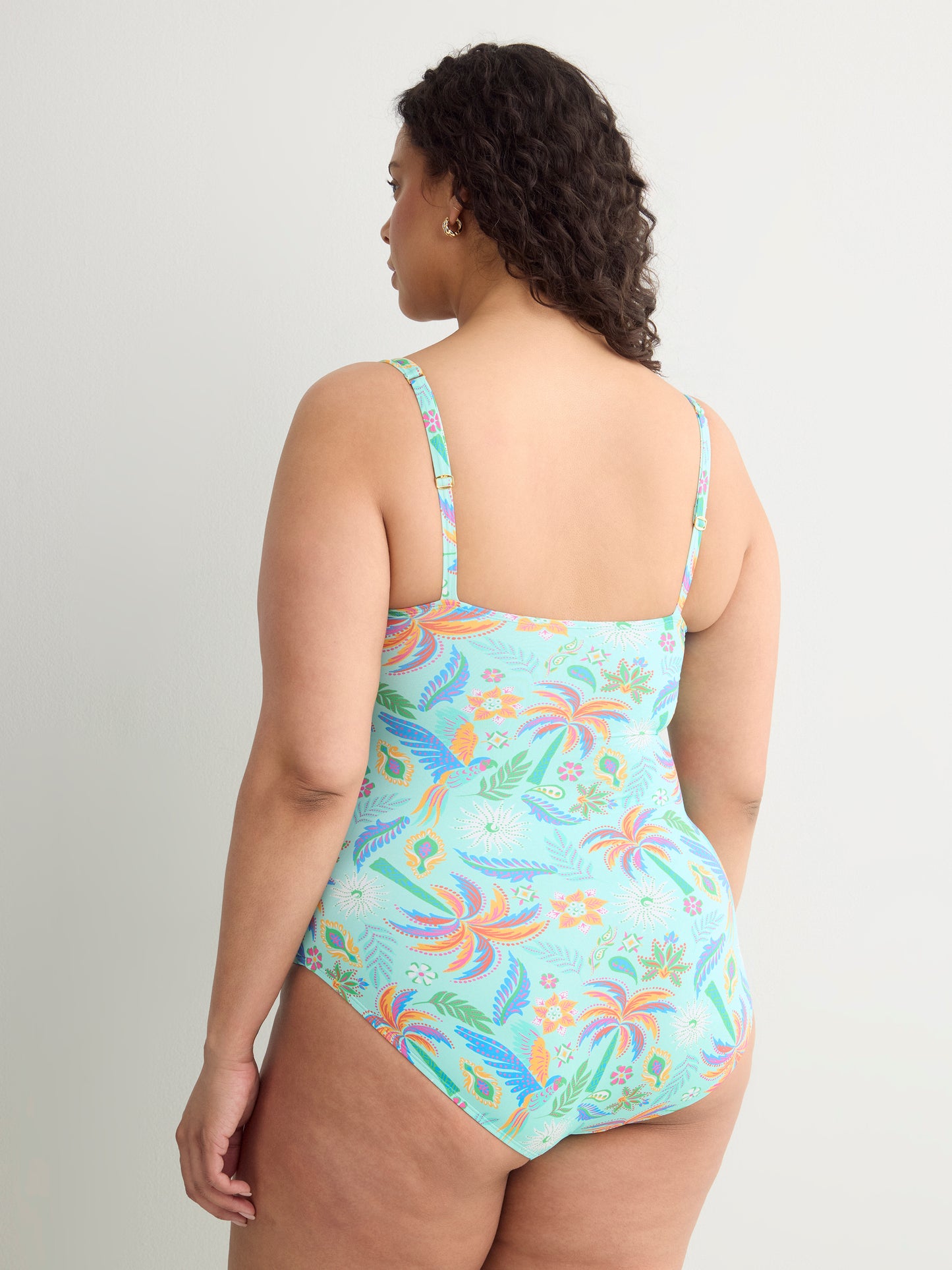 Shirred Bandeau Underwire One-Piece Swim Suit - Bleu by Rod Beattie