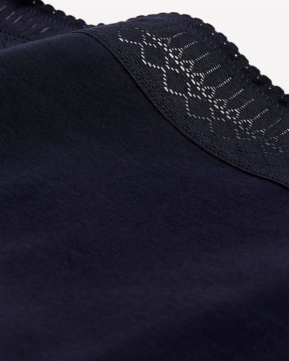 Cotton Blend Brief with Wide Lace Elastic - ti Voglio