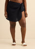 Black Crochet Pareo Swim Cover-Up Skirt