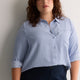 Responsible, Silky Buttoned Down Tunic Shirt