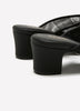 Extra Wide Width, Black Block-Heel Mesh Slip-On Sandal
