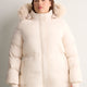 White Quilted Snow Jacket with Removable Hood - Active Zone