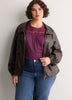 Slight Swing Top with Embroidered Yoke