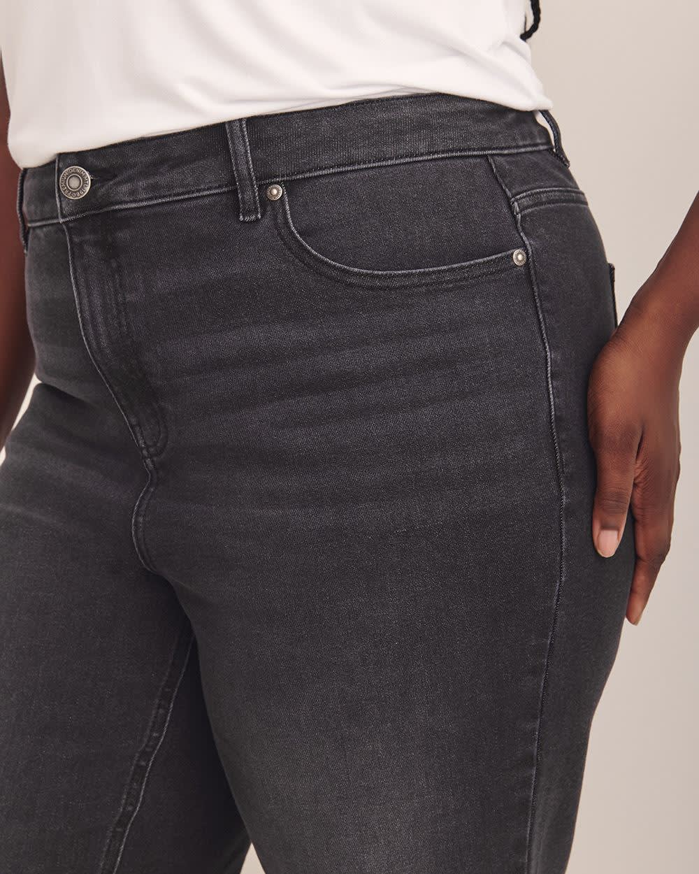 Jean mom noir taille haute - Addition Elle