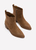 Wide Width, Cognac Microsuede Western Bootie