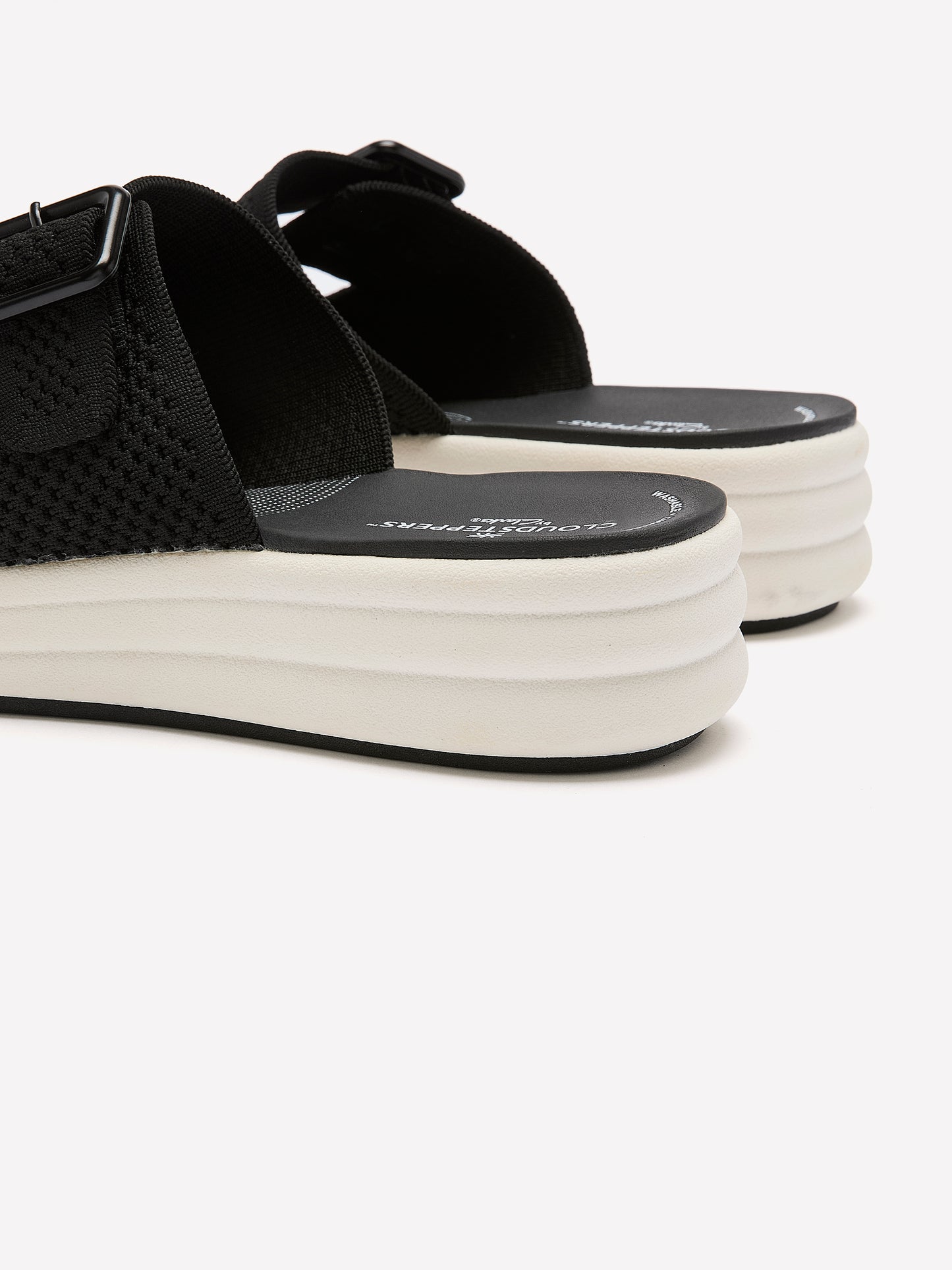 Wide Width, Double Buckle Drift Faye Slip-On Sandal - Clarks