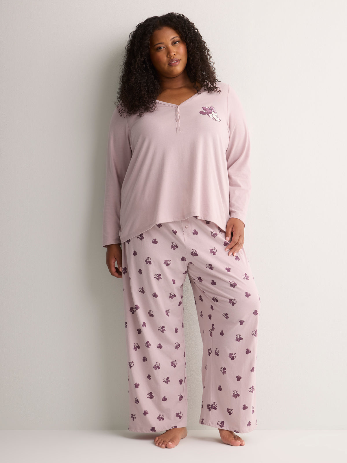 Minne Mouse Henley Pyjama Top - Disney
