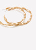 Large Matte Golden Hoop Earrings