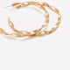 Large Matte Golden Hoop Earrings