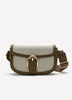 Canvas and Faux-Leather Crossbody Bag