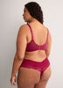 Red Lace Unlined T-Cup Underwire Bra - Déesse