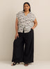 Petite, Palazzo-Leg Pant with Elastic Waistband
