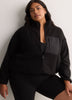 Black Short Polar Fleece Jacket with Contrast Trim - Active Zone
