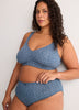 Blue Leopard-Print Cotton High-Cut Brief - tiVOGLIO