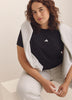 Black Short-Sleeve Crewneck Tee with Small Logo - adidas