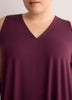 Sleeveless V-Neck Swing Top