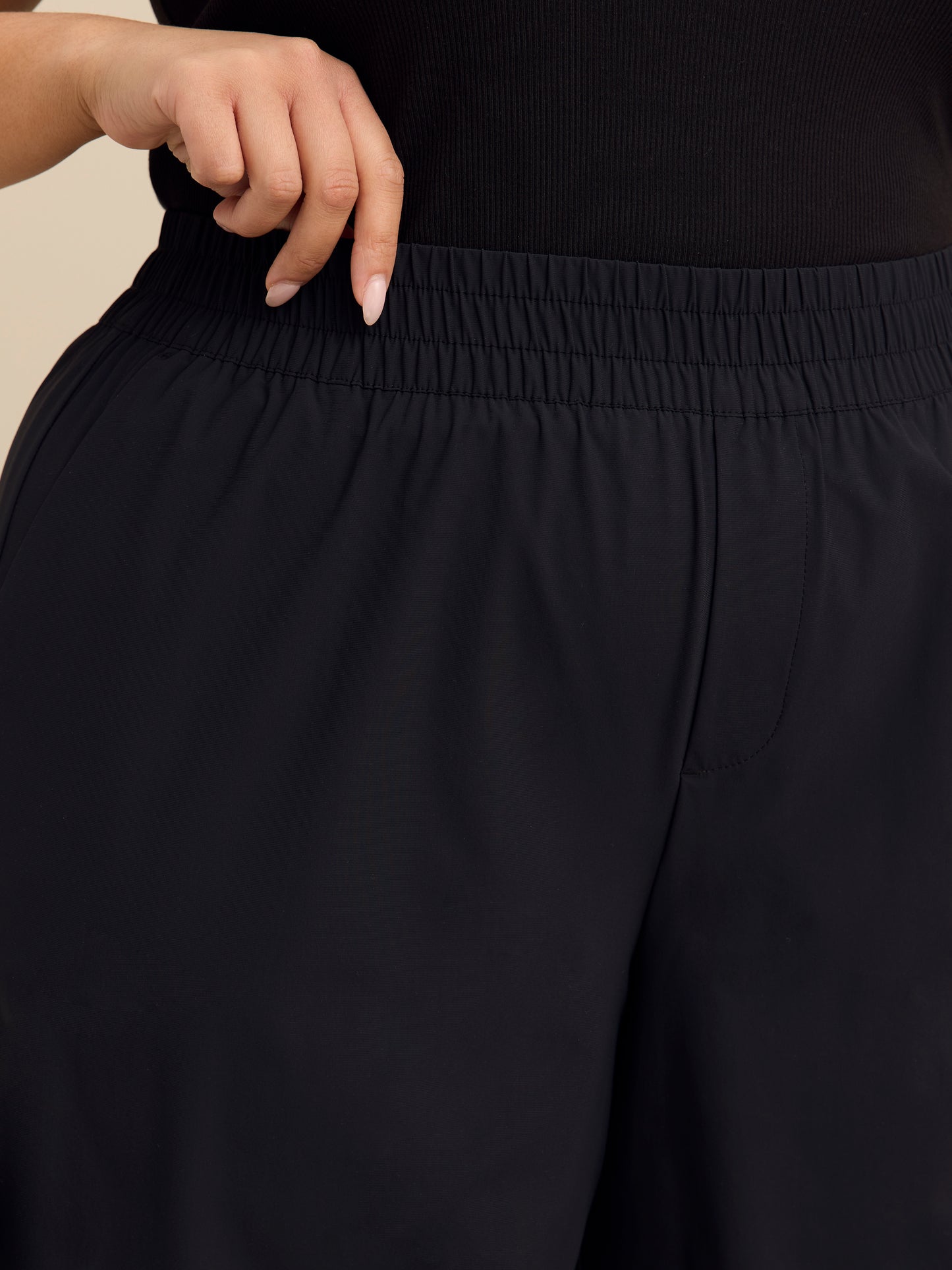 Pull-On Stretch Barrel-Leg Pants - ActiveZone