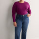 Straight-Leg Mid-Rise Classic Denim Pant - Addition Elle