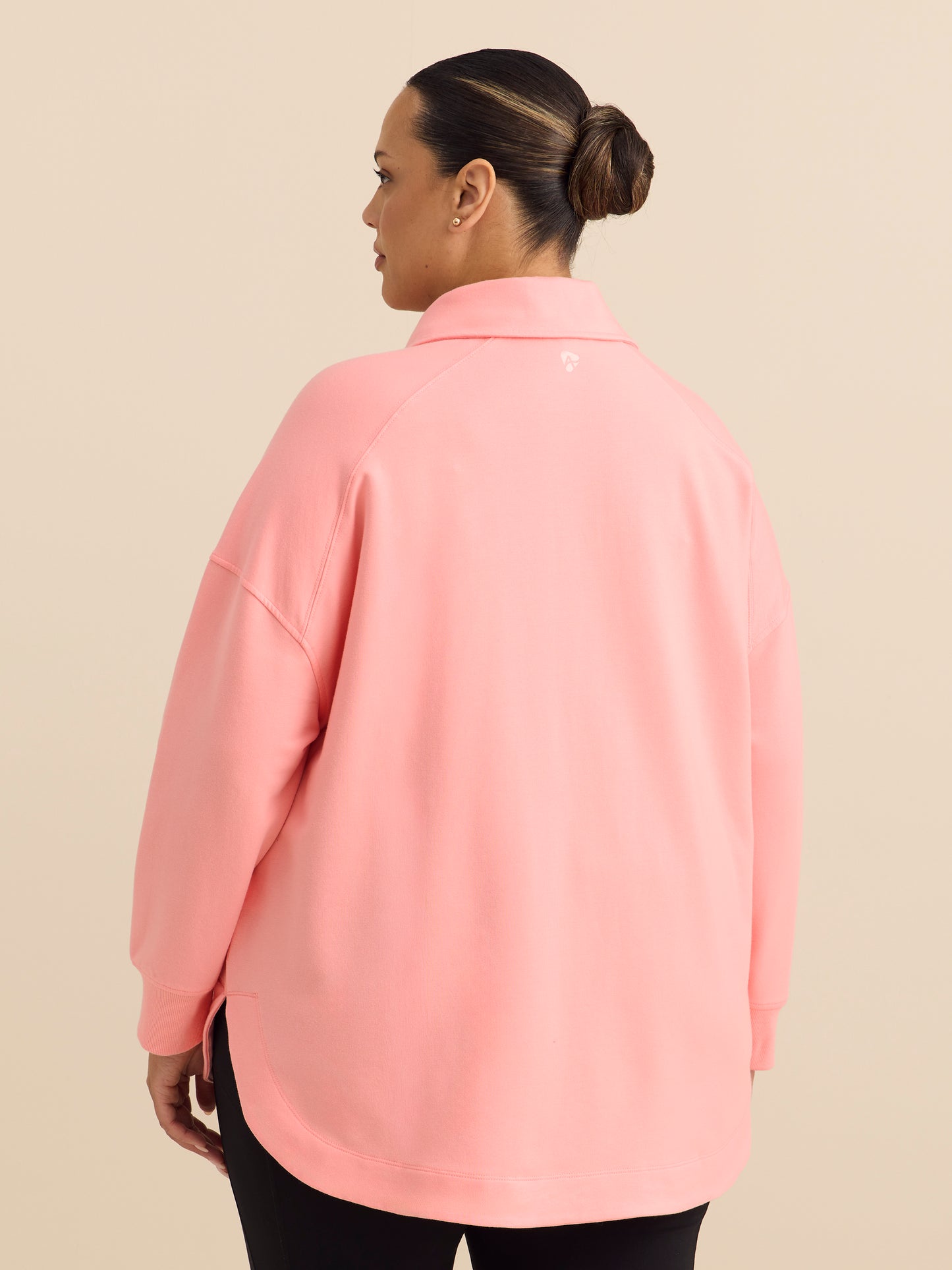 Polo Sweatshirt with Tulip Hem - ActiveZone