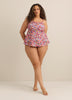 Floral Full Swing Tankini Top with Smocking Detail