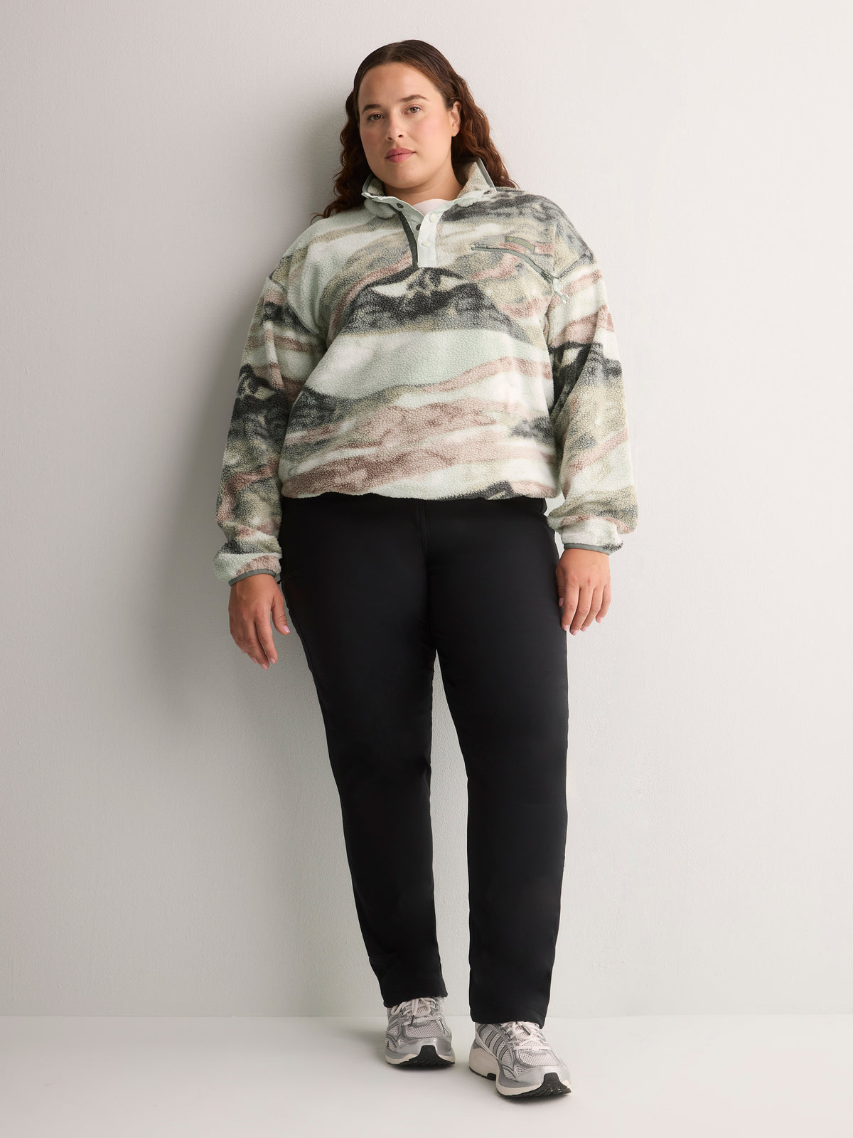 Helvetia II Printed Cropped Half-Snap Fleece Pullover - Columbia