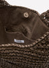 Straw Tote Bag with Buckle Strap