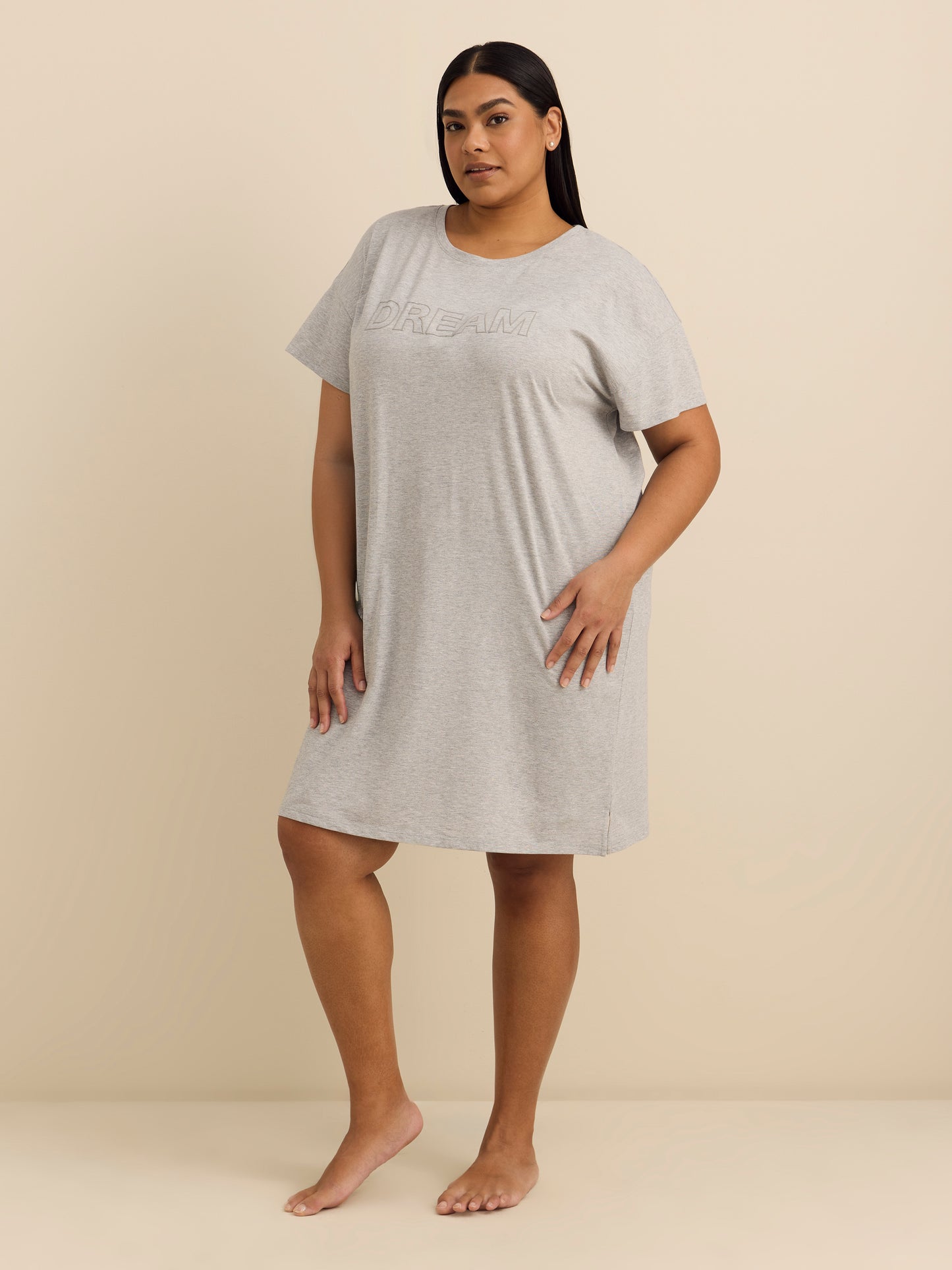 Solid Short-Sleeve Sleepshirt - ti Voglio