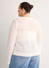 Semi-Fitted Crochet Cardigan with Long Bell Sleeves